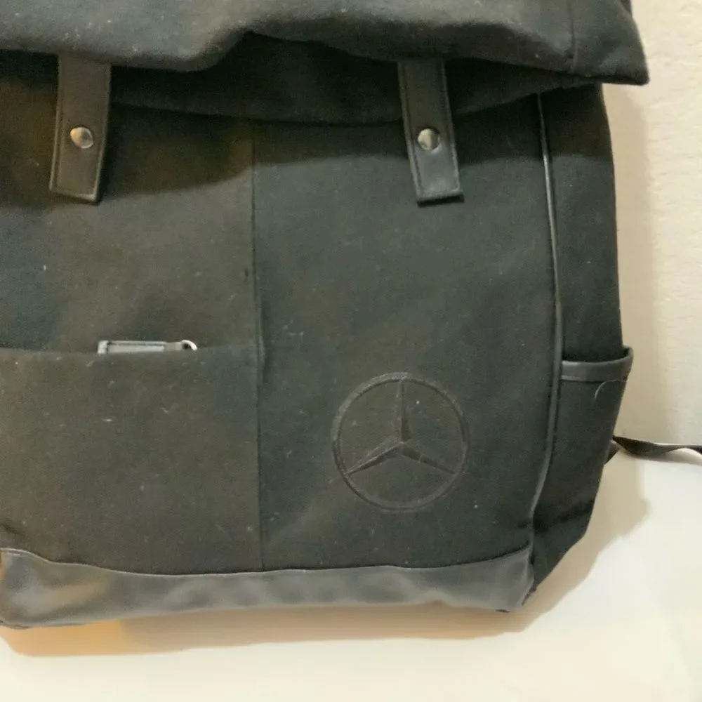 Mercedes Benz Unisex Black canvas Laptop Backpack